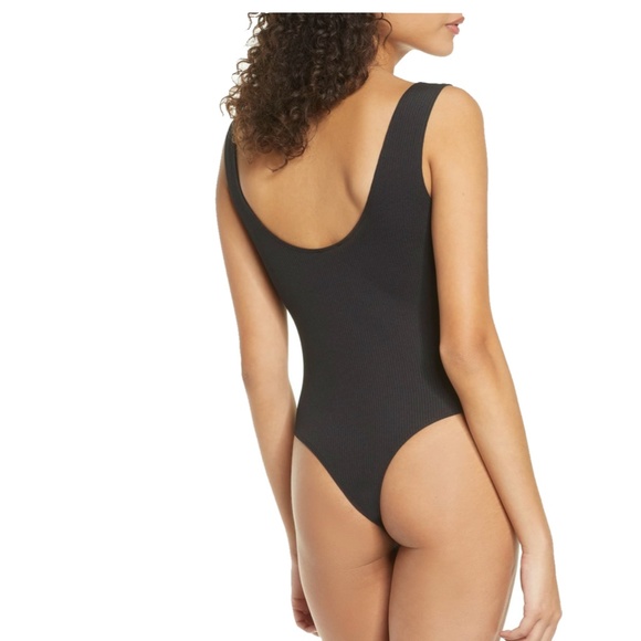 Free People First Call V-Neck Lace Trim Bodysuit - Picture 3 of 7